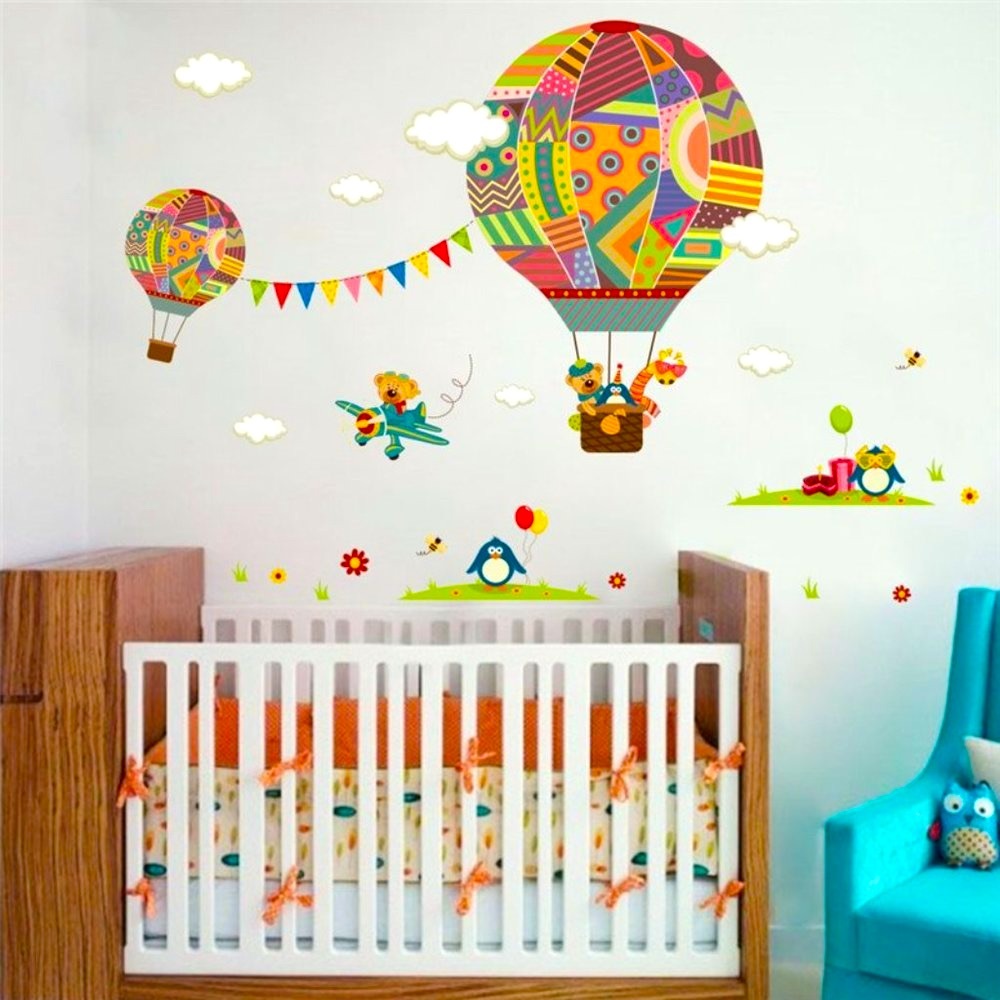 2/$10 BOGO  Vinyl Wall Decals Hot Air Balloon Decor Stickers